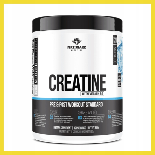 Kreatín - POŽIARNY HADÁK CREATINE MONO B6 600g SVALOVÁ KONŠTRUKCIA