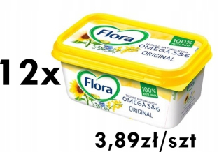 Flora Margarin Omega 3 & 6 Original 12 x 250g