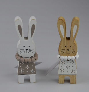 Veľkonočná dekorácia - Veľkonočné figúrky Bunny Set 2 kusy.