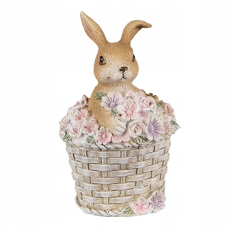 Veľkonočná dekorácia - Zajączka Figurine v koši Clayre & EEF