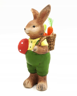 Veľkonočná dekorácia - Veľkonočná figúrka keramika Hare 18,5 cm