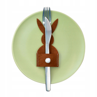 Veľkonočná dekorácia - Felt Cutlery Case - Bunnies (2 ks)