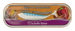 Makrelové filé v kari s mandľami 176g