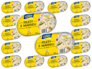 Filety z makrely na oleji 170 g Lososová uska x16 ks.