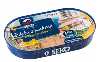 Makrelové filé v repkovom oleji SEKO 10 x 170G