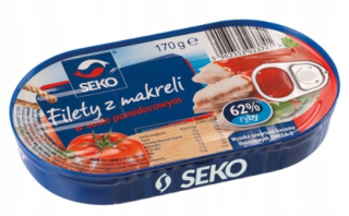 Makrelové filé v SEKO 10X170G paradajková omáčka