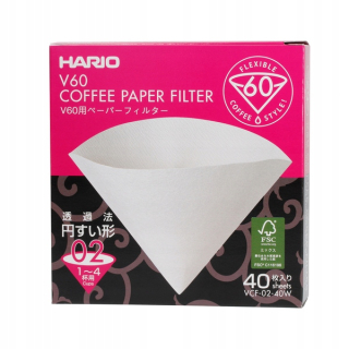 Filtre pre Drip Haro V60-02 40 kusov