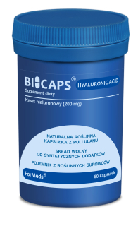 Vytvorí sa BICAPS hyalurónovej kyseliny 200 mg 60 čiapky