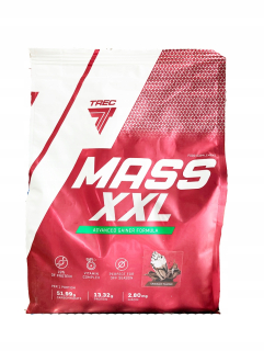 Gainer - GAINER MASS XXL 3000g TREC ČOKOLÁDA 3KG NA HMOTNOSŤ