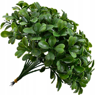 Veľkonočná dekorácia - Vetvy Boxwood Blueberry Headdress 18 cm 12 ks