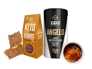 Instantná káva - GBS Rozpustný Angelo 100G + DF Keto Cookie 80g