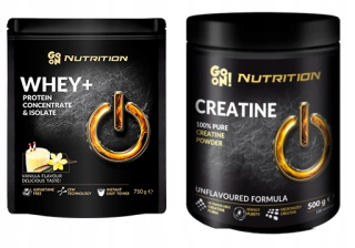 Proteín - Ísť na výživu srvátkovú 750 g proteínu + kreatín 500g