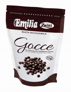 Gotické čokoládové kvapky Drops Chips Emilia 1KG