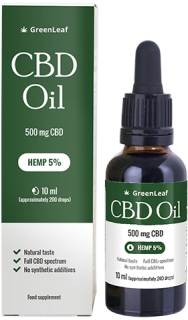 CBD - GREENLEAF CBD OIL - Barn olej analgetikum