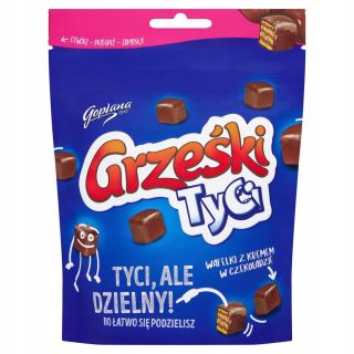 GRZEŚKI TYCI WAFELS Dezert 120G - 4 kusy
