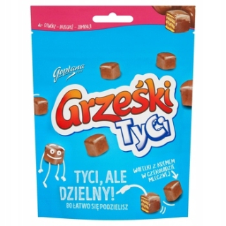 GRZEŚKI TYCI WAFERS Mlieko 120G - 4 kusy