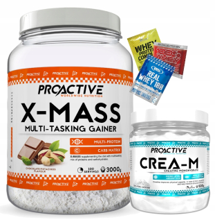 Gainer - Gainer proaktívna x-masová 3 kg + mono kreatín 500g