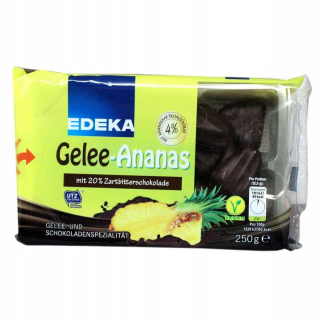 Čokoláda s čokoládou edeka pokrytá ananásovým želé 250g 10x