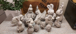 Veľkonočná dekorácia - Giga sada veľkonočných omietkových figurín