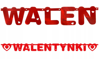 Darček na Valentína - Girlanda Hearts Banner Hearts Valentín 300 cm