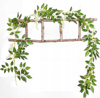 Prvé sväté prijímanie - Girlanda Grandzka Wisteria Wedding Commune Flower 180 cm