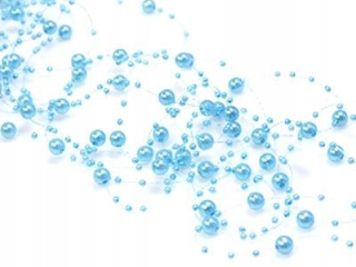 Darček na Valentína - Blue Pearl Garland 3 ks