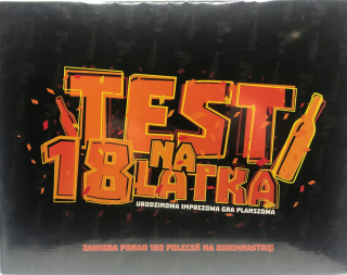 Board Game Card test 18 rokov darček
