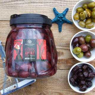 Grécke olivy Dark Kalamata 1kg po odtoku