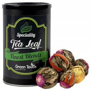 Green Dotykový Tea set 10 x čaj kvitnúce plechovku