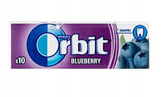 Orbit Blueberry 10 Dragee Gum - podnos 30ks