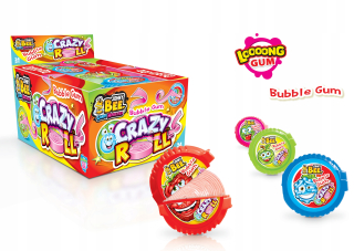 Gumička Johnny BEE Crazy Roll na rolke 18g x 24 ks
