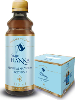 HANNA liečivá minerálna voda s jódom 330ml 12ks