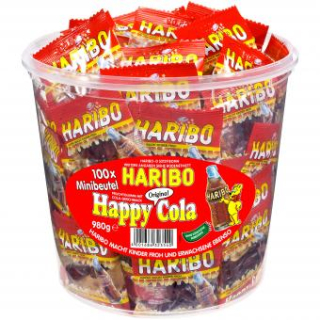 Haribo Happy Cola Mini liekovky 100ks x 10g de