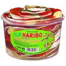 Haribo Gélové hady z Nemecka 30ks / 1200G Nemecko