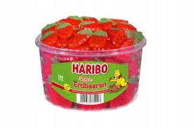 Haribo Gel Big Strawberries 150sztuk 1.35kg Nemecko