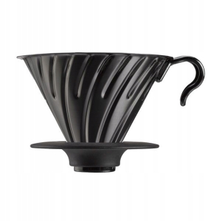 Hario Metal Drip V60-02 čierna so stojanom