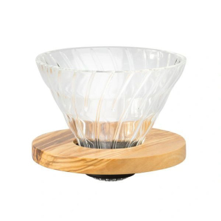 Hario sklo Drop V60-02 Olivové drevo