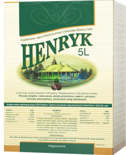 Henryk medicínska minerálna voda s 5x5l ťuknutím