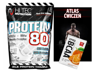 Proteín - HI Tec proteín 80 - 2250 g Srvátka WPC Proteínová hmota