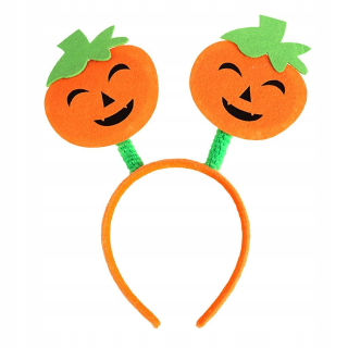 Halloween - Halloween čelenka dvojité tekvicové vlasové okraj