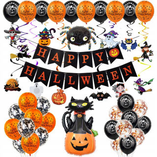 Halloween - Laiyi viacfarebné návrhy balónových zmesí