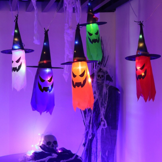 Halloween - Besportle 2 ks Halloween čarodejnice z metly