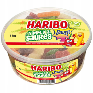 Haribo Acidic Nimm Dir Saury 1 KG z Nemecka
