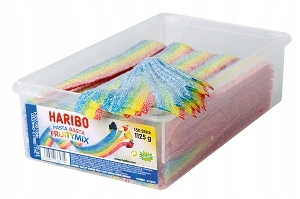 Farebné prúžky Haribo Sour Fruit Gummies