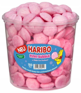 Haribo pena ružová bublina balón guma 150 ks de
