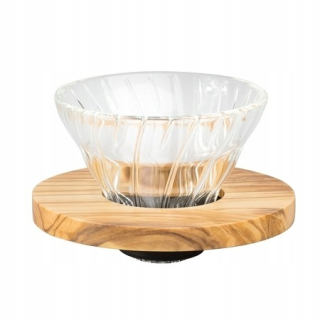 Hario Glass Drip V60-01 - Hario Olive Drevo