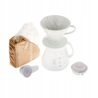 Hario Set V60-02 Ceramic Drip + Server + Filtre