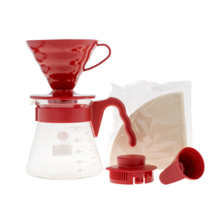 Haio V60 nalejte si Kit Red - Drip + Server