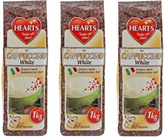 Cappuccino - Kapučíno - Srdcia cappuccino biele mlieko 3 x 1 kg