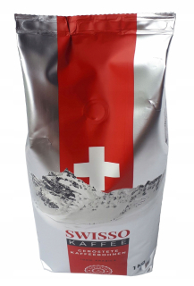 Zrnková káva - Hit SWISSO KAFFEE Kávové zrná 100% Arabica 1kg